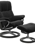 Paloma Leather Black S/M/L and Grey Base | Stressless Mayfair Signature Recliner | Valley Ridge Furniture