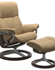 Paloma Leather Sand S/M/L and Wenge Base | Stressless Mayfair Signature Recliner | Valley Ridge Furniture