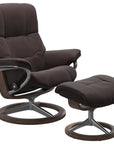 Paloma Leather Chocolate S/M/L and Walnut Base | Stressless Mayfair Signature Recliner | Valley Ridge Furniture