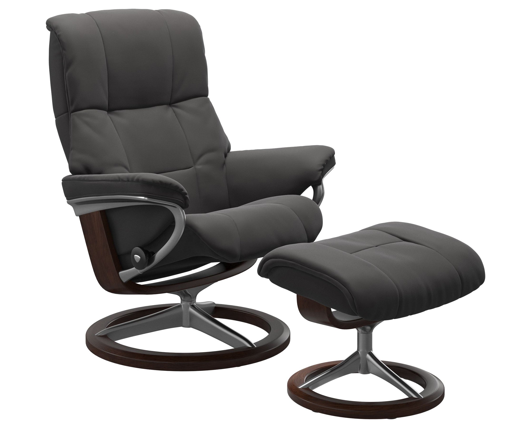 Paloma Leather Rock S/M/L and Brown Base | Stressless Mayfair Signature Recliner | Valley Ridge Furniture