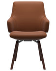 Paloma Leather New Cognac and Walnut Base | Stressless Laurel Low Back D200 Dining Chair w/Arms | Valley Ridge Furniture
