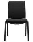 Paloma Leather Black and Black Base | Stressless Laurel Low Back D100 Dining Chair | Valley Ridge Furniture