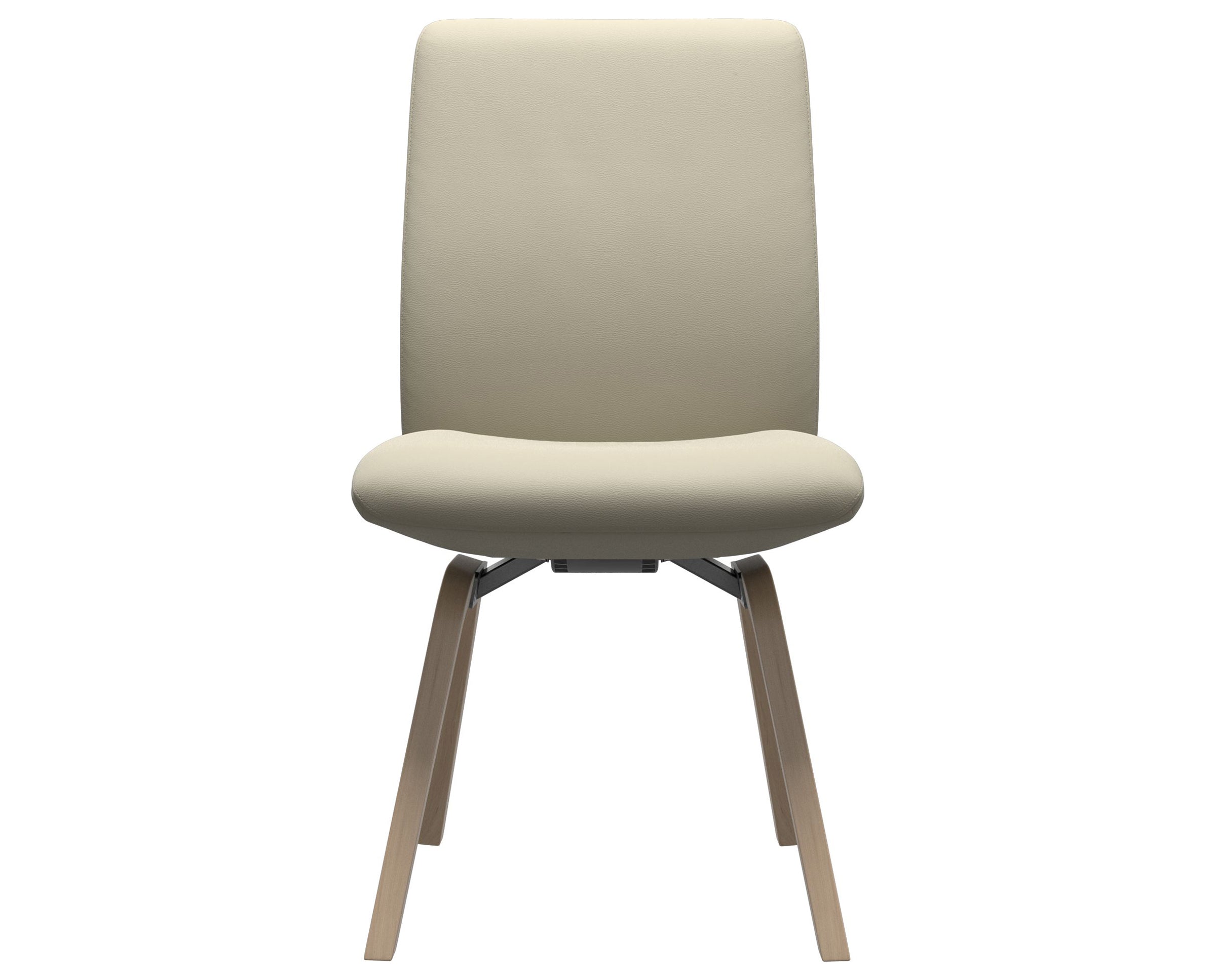 Paloma Leather Light Grey and Natural Base | Stressless Laurel Low Back D200 Dining Chair | Valley Ridge Furniture