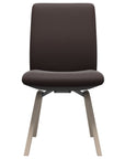 Paloma Leather Chocolate and Whitewash Base | Stressless Laurel Low Back D200 Dining Chair | Valley Ridge Furniture