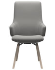 Paloma Leather Silver Grey and Whitewash Base | Stressless Laurel High Back D200 Dining Chair w/Arms | Valley Ridge Furniture