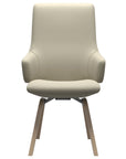Paloma Leather Light Grey and Natural Base | Stressless Laurel High Back D200 Dining Chair w/Arms | Valley Ridge Furniture