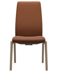 Paloma Leather New Cognac and Natural Base | Stressless Laurel High Back D100 Dining Chair | Valley Ridge Furniture