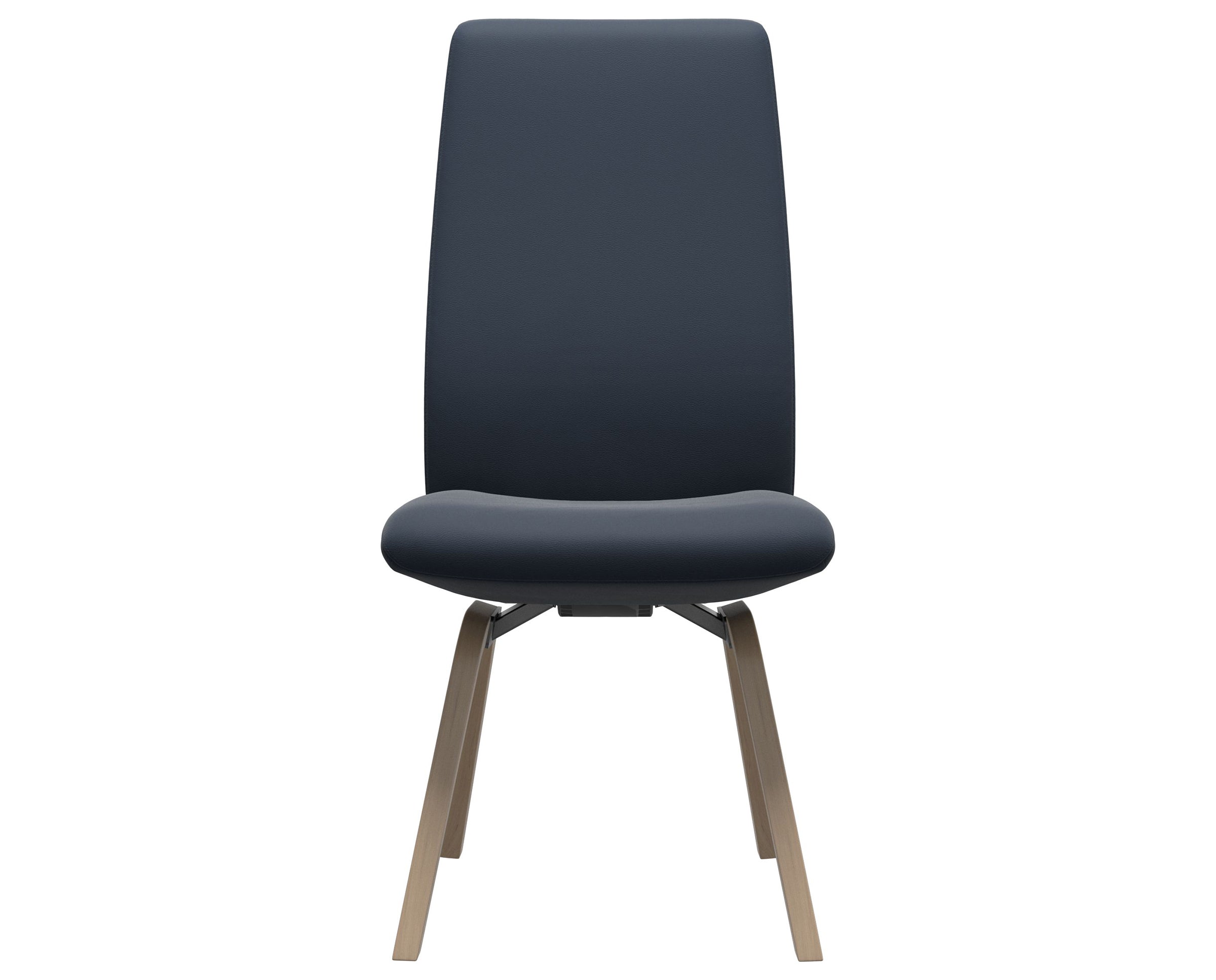 Paloma Leather Oxford Blue and Natural Base | Stressless Laurel High Back D200 Dining Chair | Valley Ridge Furniture