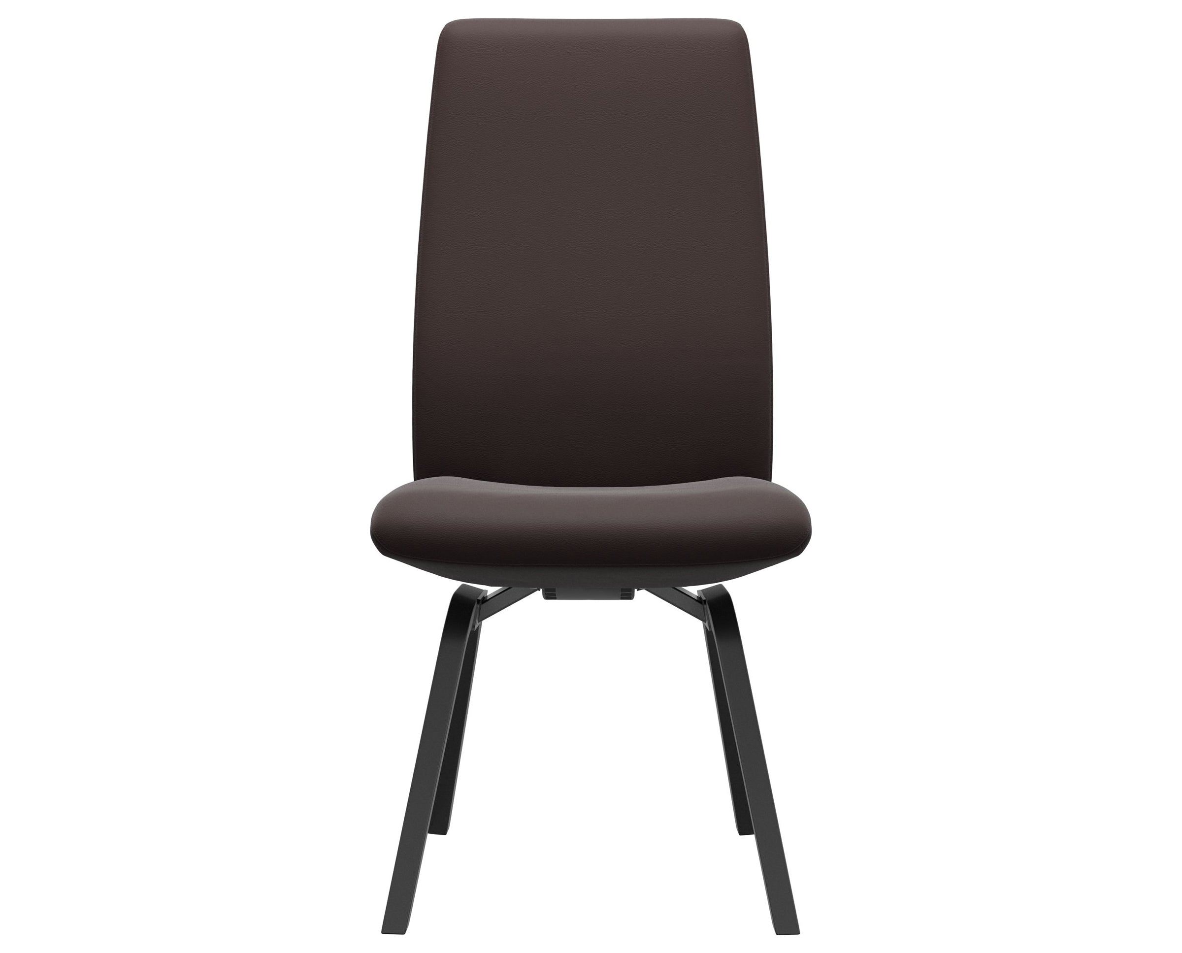 Paloma Leather Chocolate and Black Base | Stressless Laurel High Back D200 Dining Chair | Valley Ridge Furniture