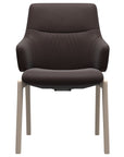 Paloma Leather Chocolate and Whitewash Base | Stressless Mint Low Back D100 Dining Chair w/Arms | Valley Ridge Furniture