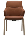 Paloma Leather New Cognac and Natural Base | Stressless Mint Low Back D100 Dining Chair w/Arms | Valley Ridge Furniture