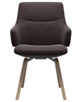 Paloma Leather Chocolate and Natural Base | Stressless Mint Low Back D200 Dining Chair w/Arms | Valley Ridge Furniture