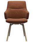 Paloma Leather New Cognac and Natural Base | Stressless Mint Low Back D200 Dining Chair w/Arms | Valley Ridge Furniture