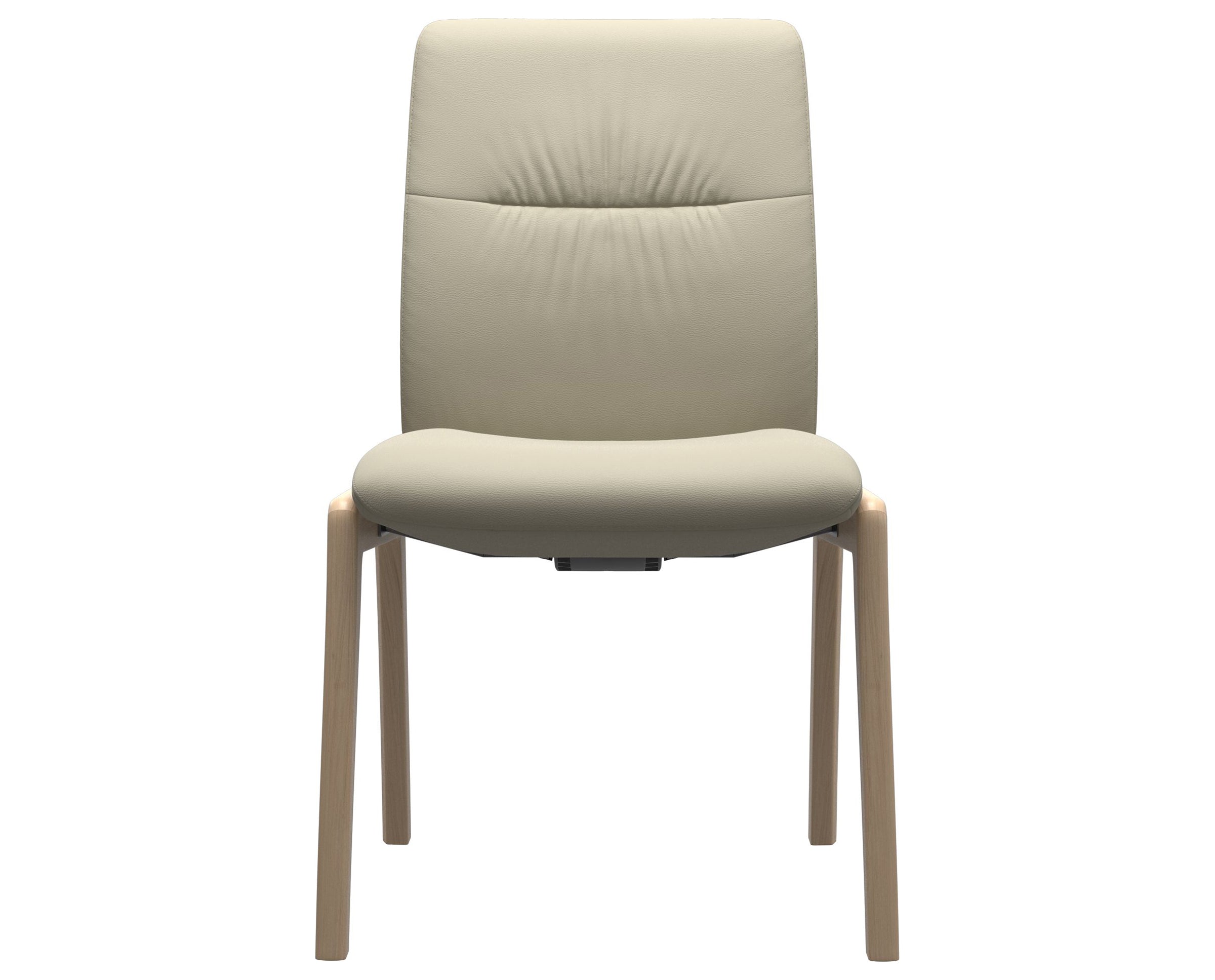 Paloma Leather Light Grey and Natural Base | Stressless Mint Low Back D100 Dining Chair | Valley Ridge Furniture