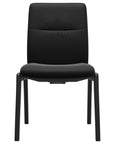 Paloma Leather Black and Black Base | Stressless Mint Low Back D100 Dining Chair | Valley Ridge Furniture