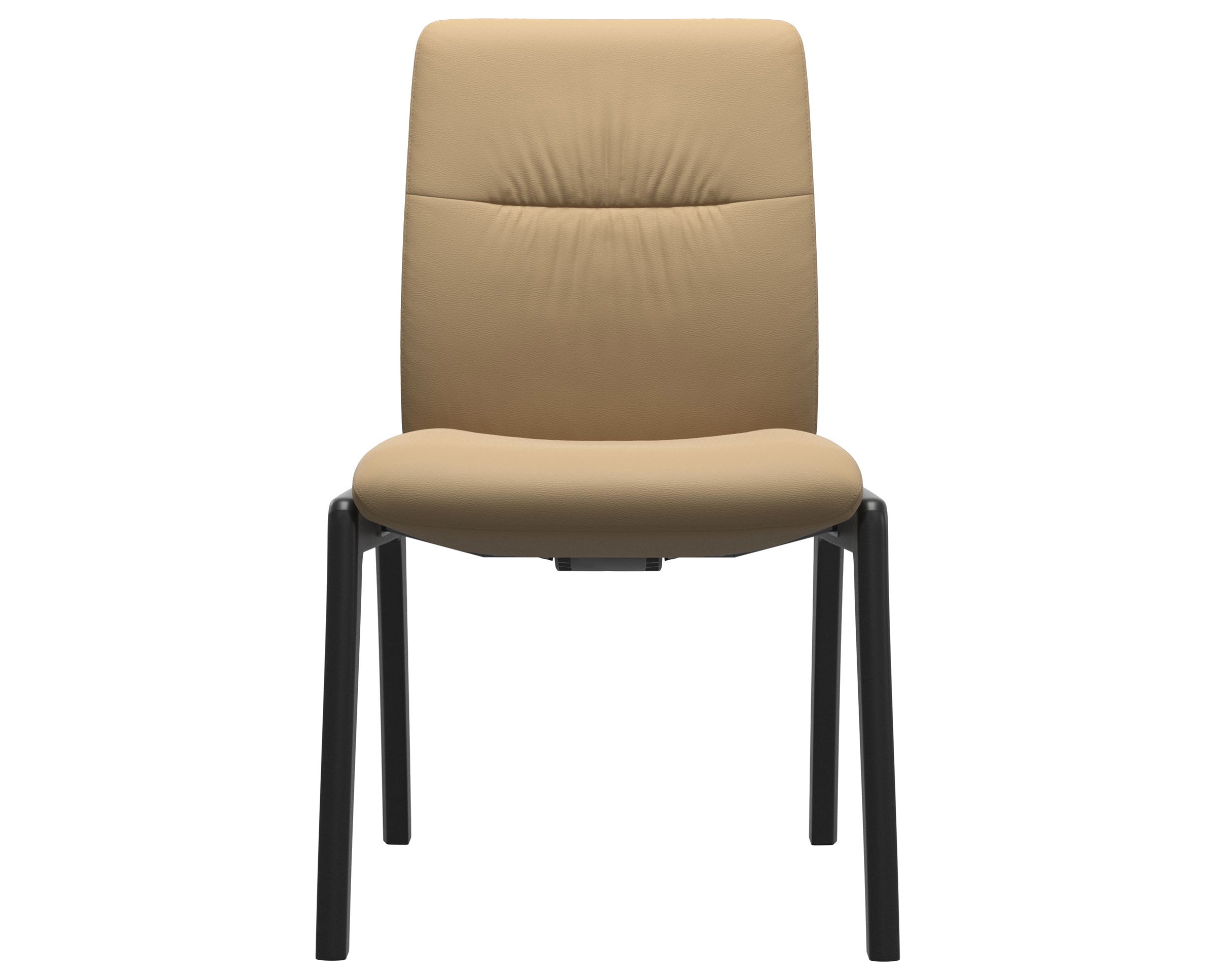 Paloma Leather Sand and Black Base | Stressless Mint Low Back D100 Dining Chair | Valley Ridge Furniture