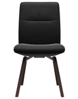 Paloma Leather Black and Walnut Base | Stressless Mint Low Back D200 Dining Chair | Valley Ridge Furniture