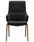 Paloma Leather Black and Natural Base | Stressless Mint High Back D100 Dining Chair w/Arms | Valley Ridge Furniture