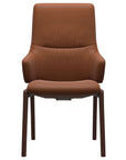 Paloma Leather New Cognac and Walnut Base | Stressless Mint High Back D100 Dining Chair w/Arms | Valley Ridge Furniture