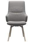 Paloma Leather Silver Grey and Whitewash Base | Stressless Mint High Back D200 Dining Chair w/Arms | Valley Ridge Furniture