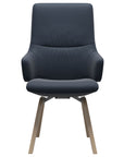 Paloma Leather Oxford Blue and Natural Base | Stressless Mint High Back D200 Dining Chair w/Arms | Valley Ridge Furniture