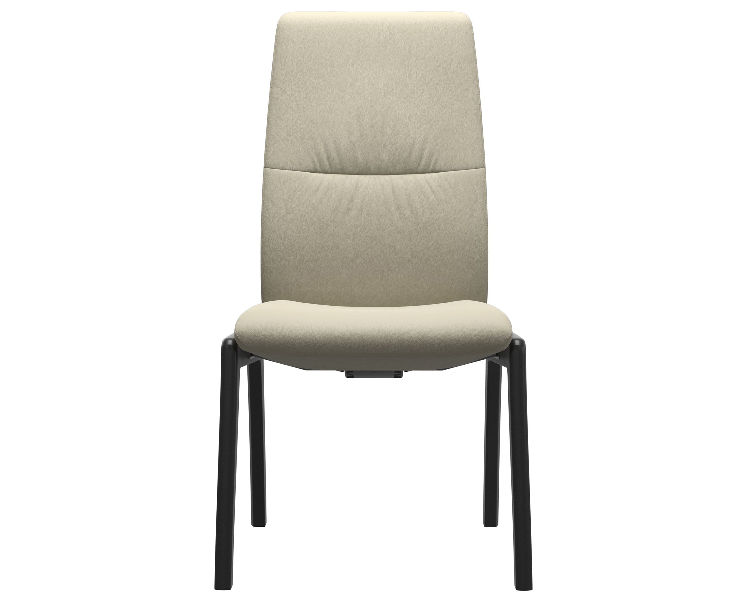 Paloma Leather Light Grey and Black Base | Stressless Mint High Back D100 Dining Chair | Valley Ridge Furniture