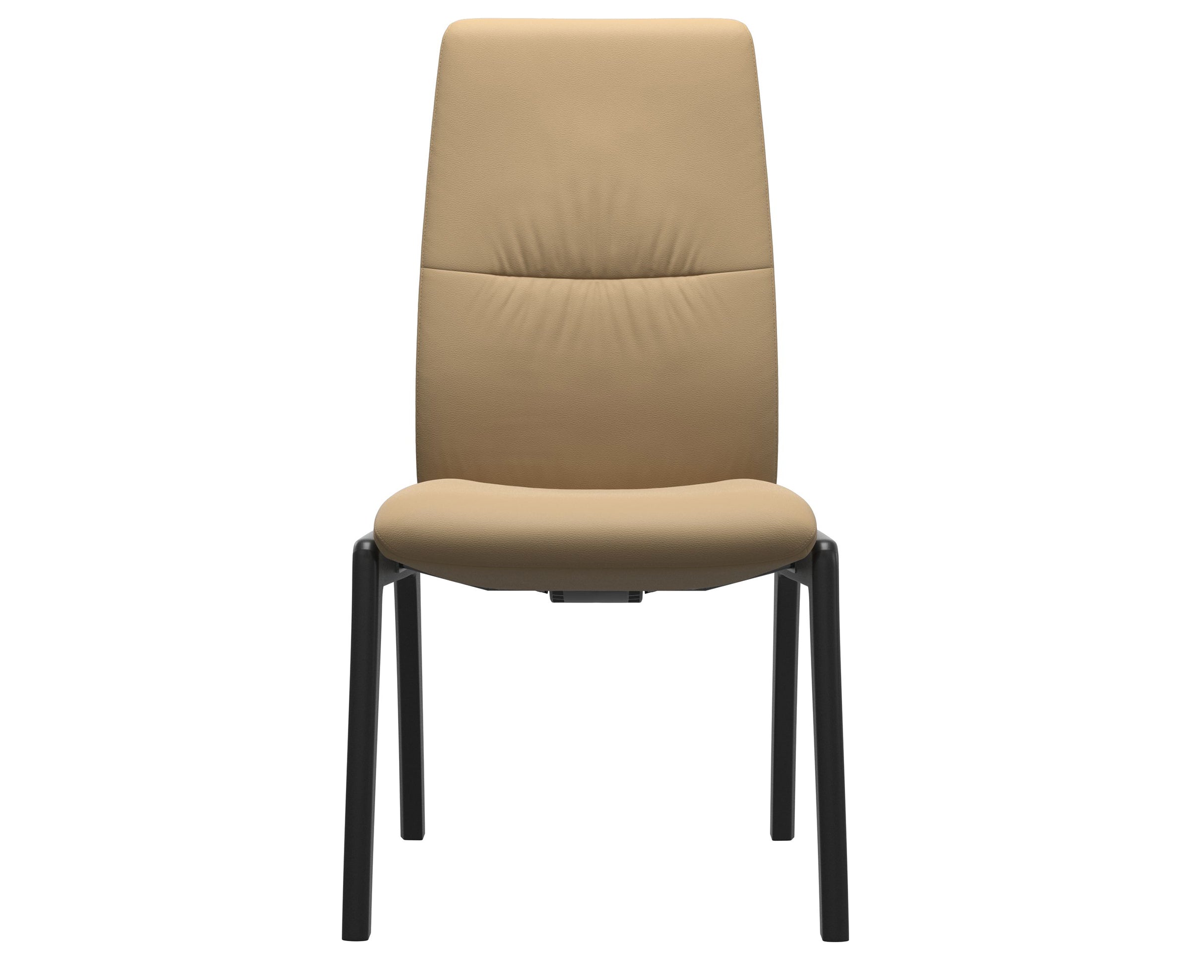 Paloma Leather Sand and Black Base | Stressless Mint High Back D100 Dining Chair | Valley Ridge Furniture