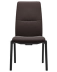 Paloma Leather Chocolate and Black Base | Stressless Mint High Back D100 Dining Chair | Valley Ridge Furniture
