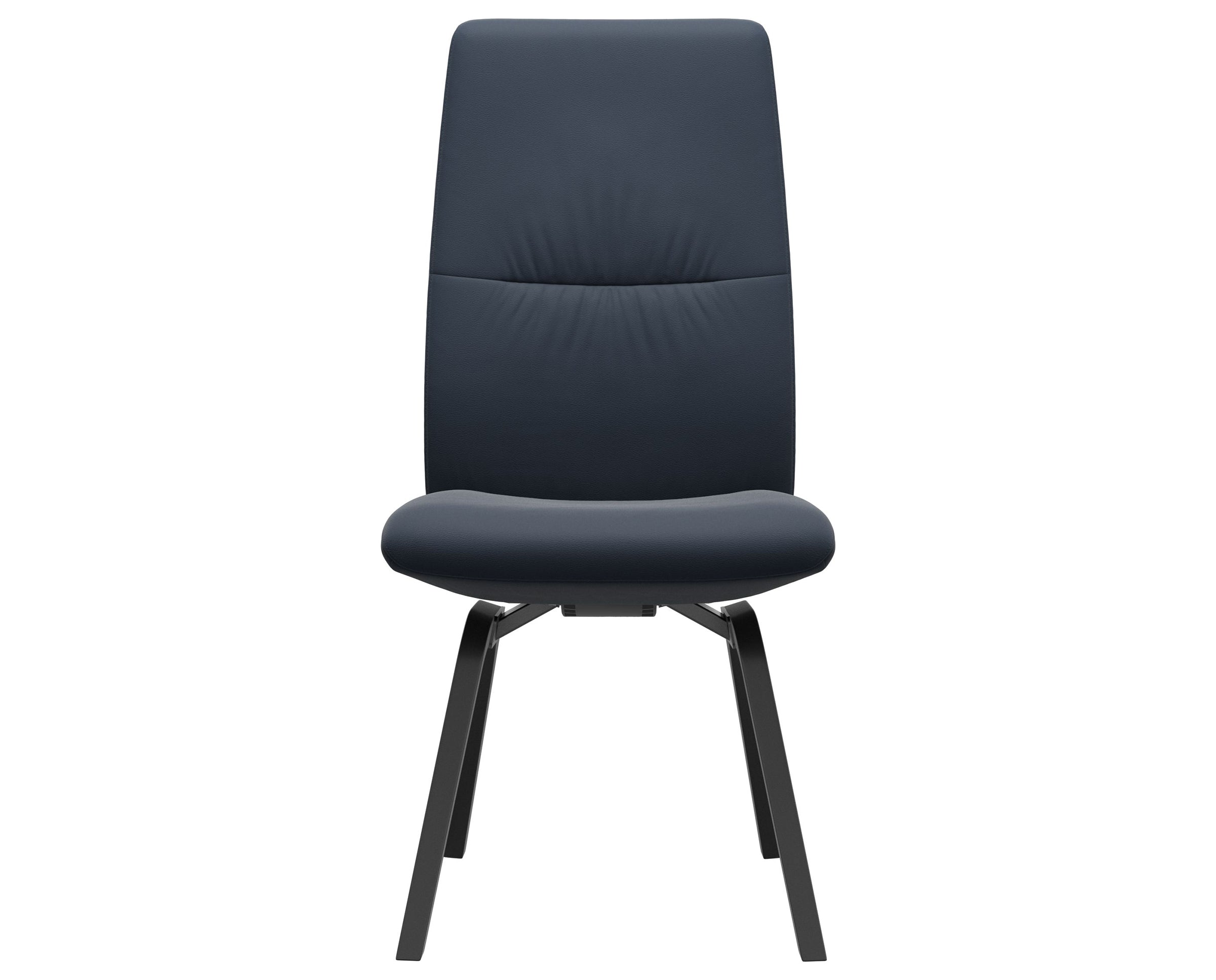 Paloma Leather Oxford Blue and Black Base | Stressless Mint High Back D200 Dining Chair | Valley Ridge Furniture