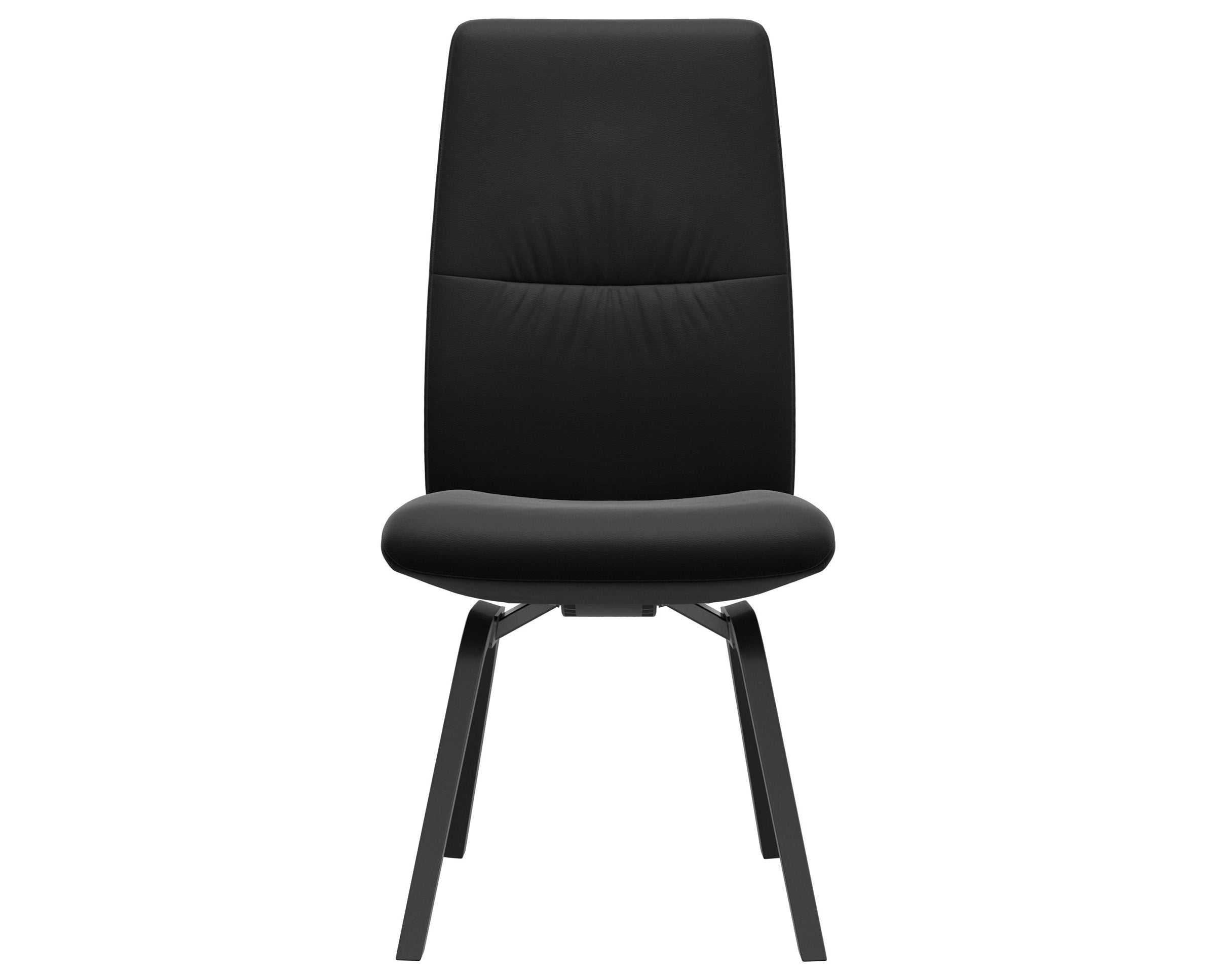 Paloma Leather Black and Black Base | Stressless Mint High Back D200 Dining Chair | Valley Ridge Furniture