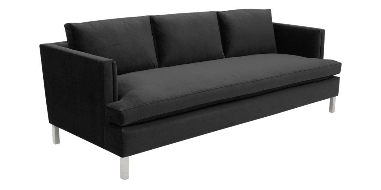 View Fabric Espresso | Camden City Sofa | Valley Ridge Furniture