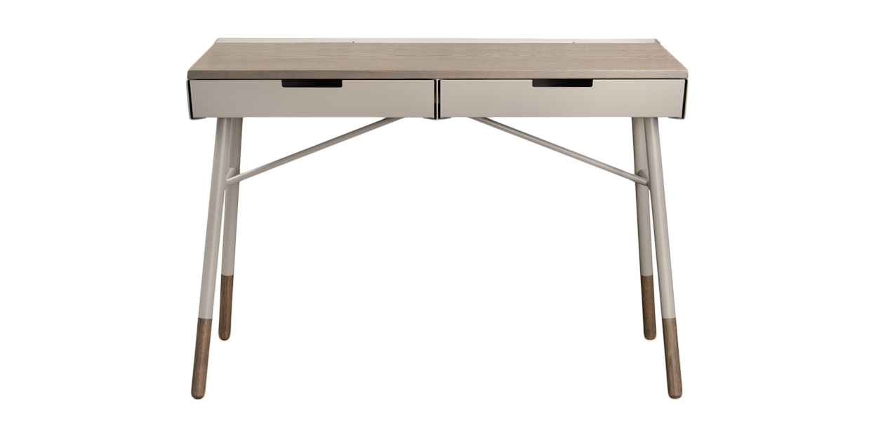 Mushroom and Smoke Oak | Trica Note Desk