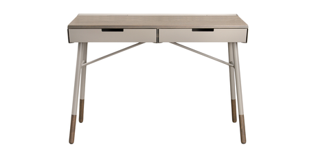 Mushroom and Smoke Oak | Trica Note Desk