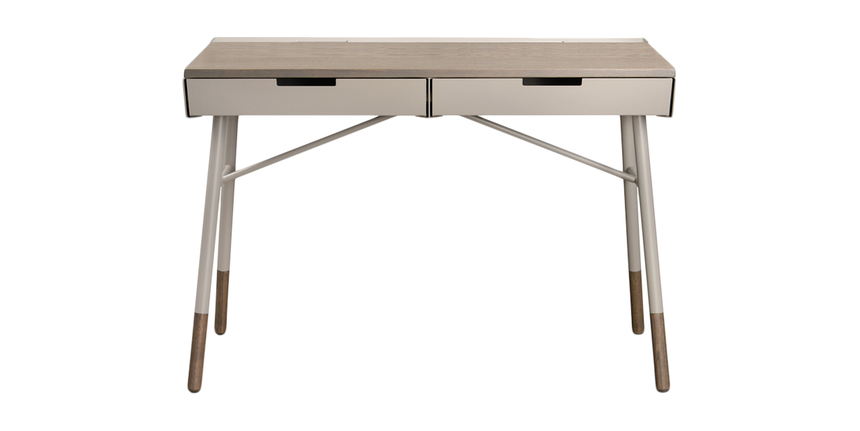 Mushroom and Smoke Oak | Trica Note Desk