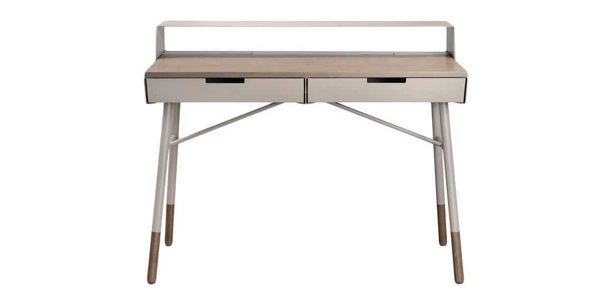Mushroom and Smoke Oak | Trica Note Desk