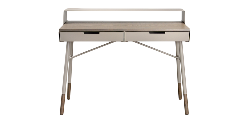 Mushroom and Smoke Oak | Trica Note Desk