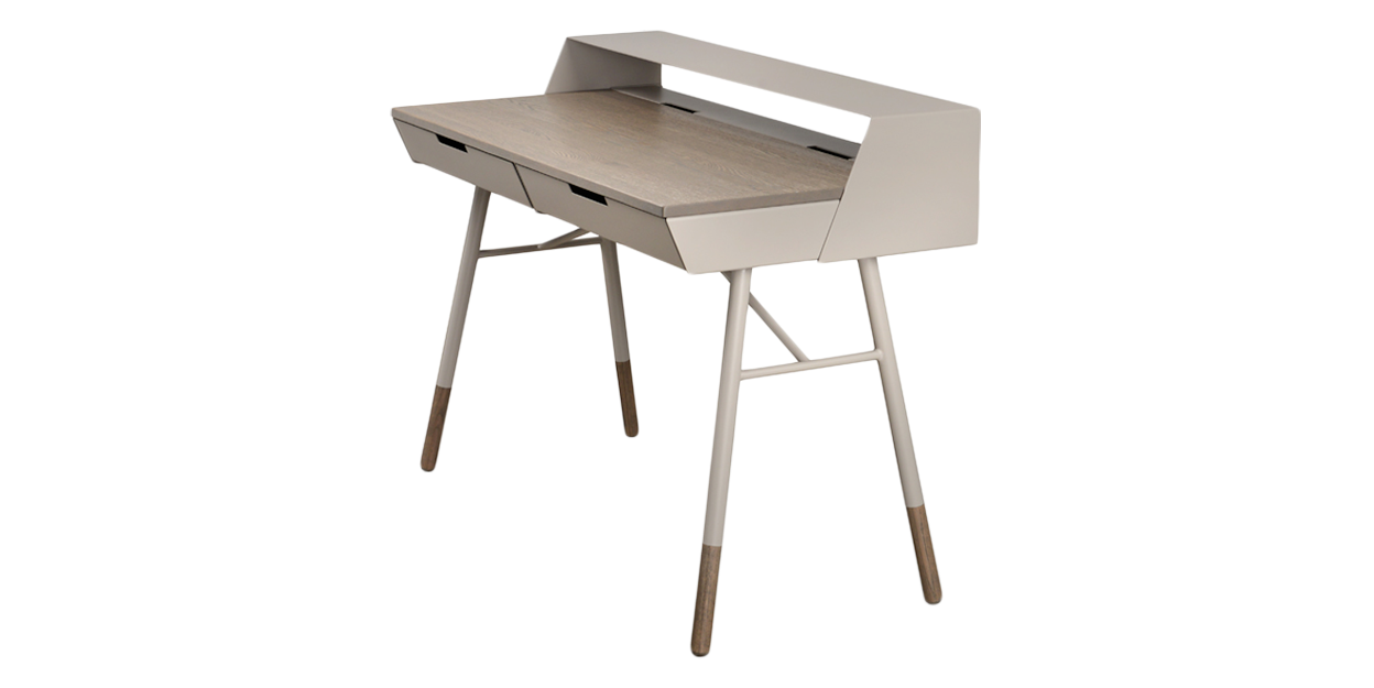Mushroom and Smoke Oak | Trica Note Desk