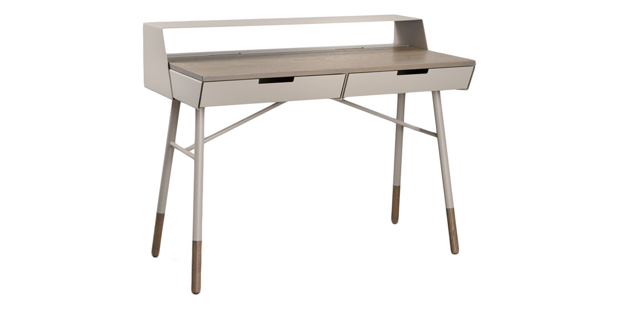 Mushroom and Smoke Oak | Trica Note Desk