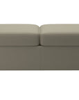 Paloma Leather Light Grey | Stressless Double Ottoman | Valley Ridge Furniture