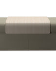 Paloma Leather Light Grey and Whitewash Finish | Stressless Double Ottoman with Table | Valley Ridge Furniture