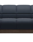 Paloma Leather Oxford Blue and Walnut Base | Stressless Oslo Sofa | Valley Ridge Furniture