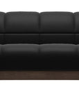 Paloma Leather Black and Walnut Base | Stressless Oslo Sofa | Valley Ridge Furniture
