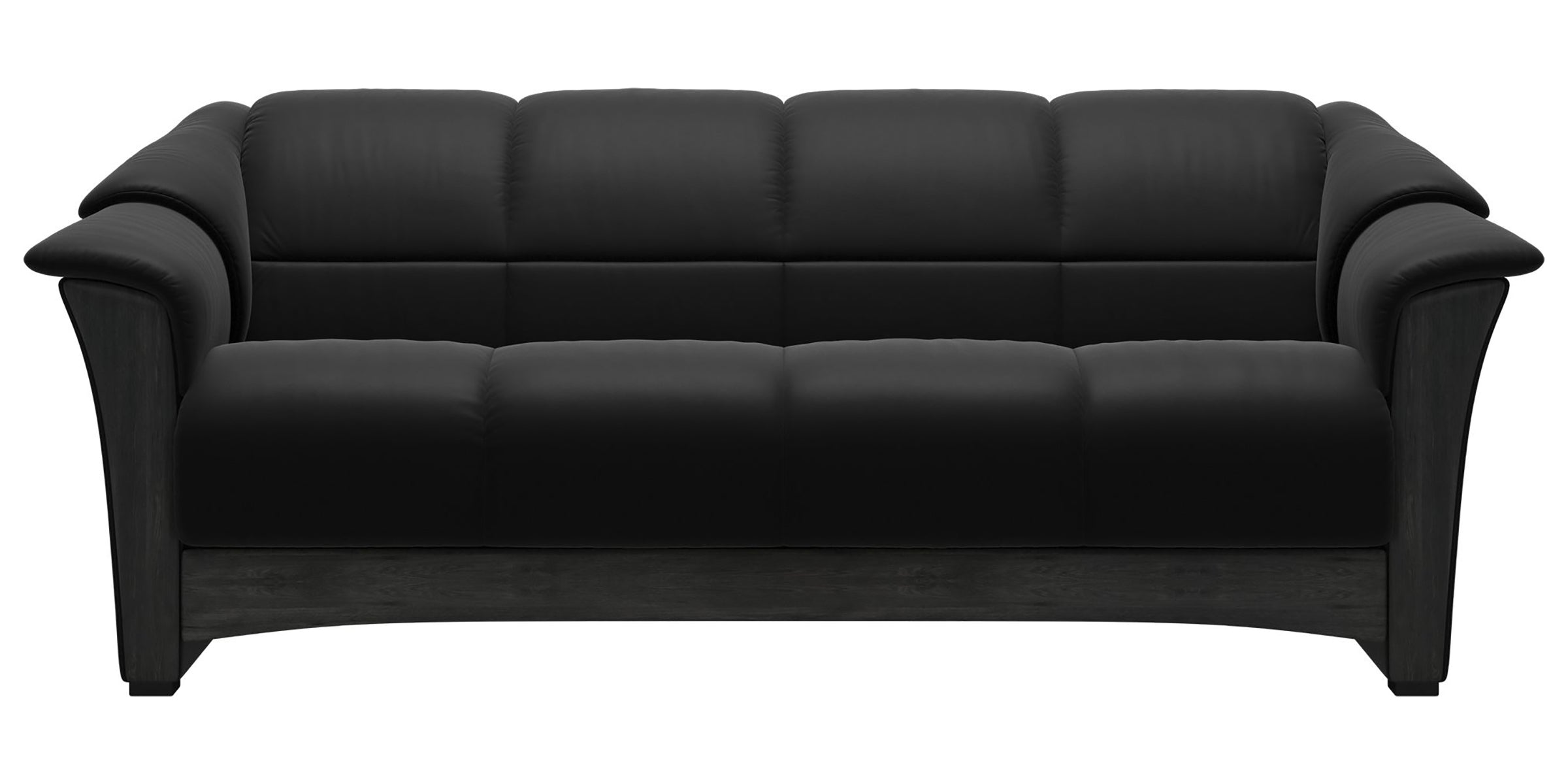 Paloma Leather Black and Grey Base | Stressless Oslo Sofa | Valley Ridge Furniture