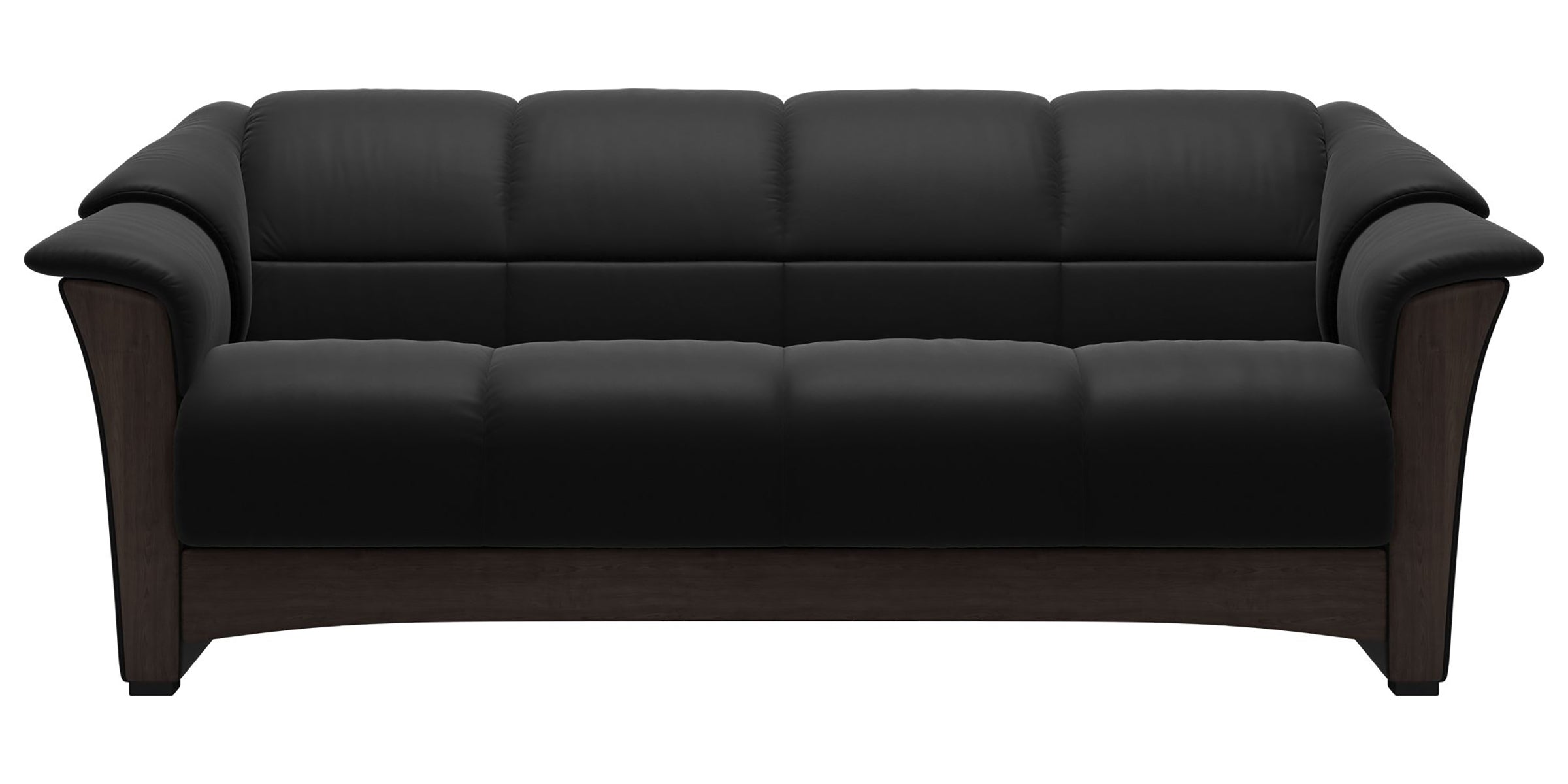 Paloma Leather Black and Wenge Base | Stressless Oslo Sofa | Valley Ridge Furniture