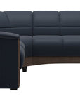 Paloma Leather Oxford Blue and Walnut Base | Stressless Oslo Sectional | Valley Ridge Furniture