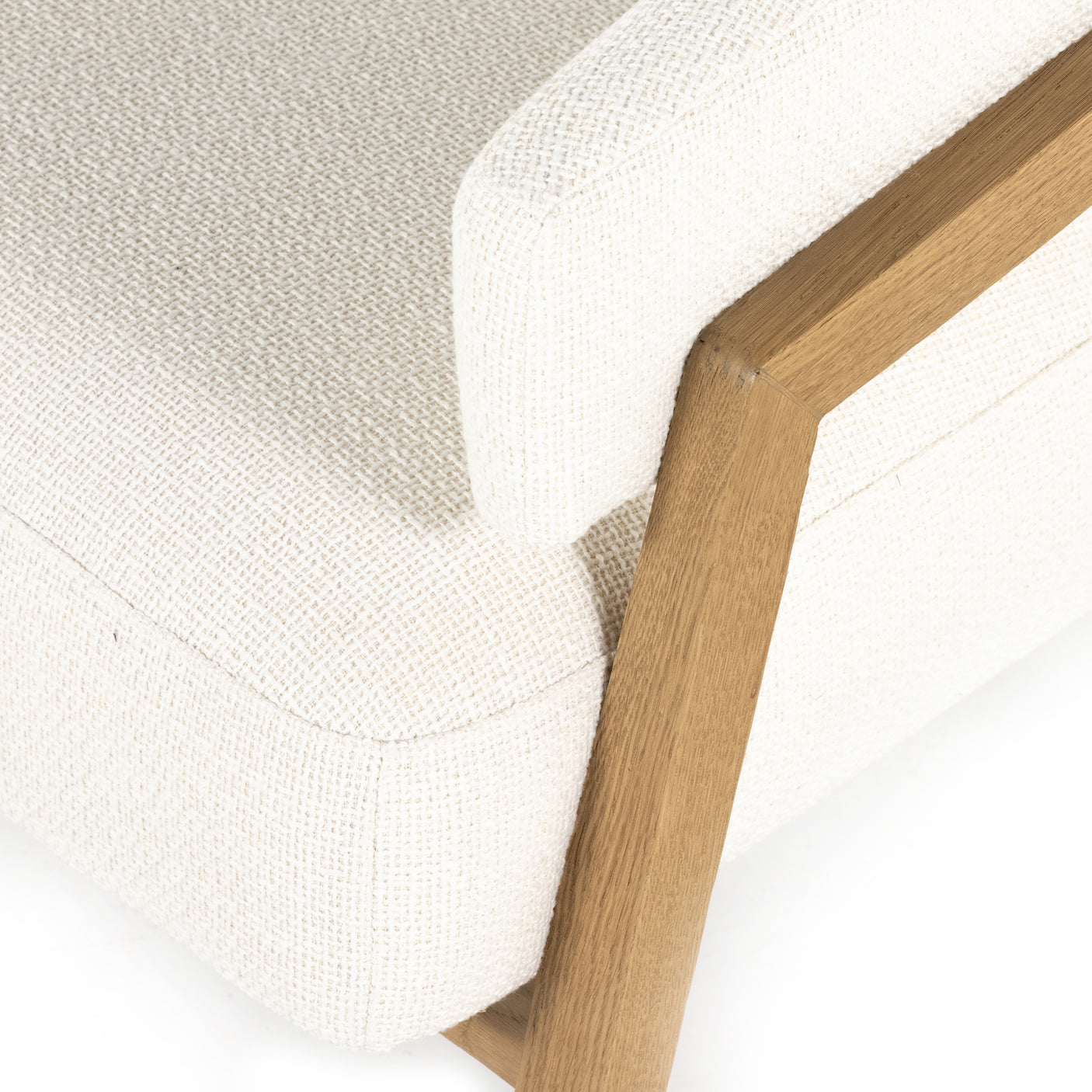 Gibson White Fabric with Light Honey Nettlewood | Dexter Chair | Valley Ridge Furniture