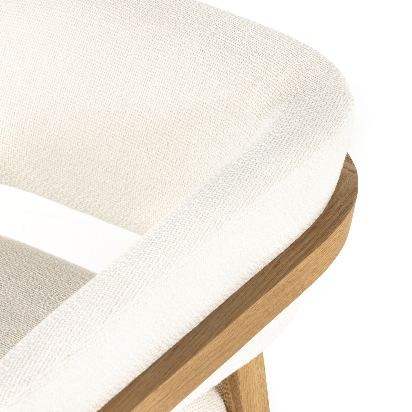 Gibson White Fabric with Light Honey Nettlewood | Dexter Chair | Valley Ridge Furniture