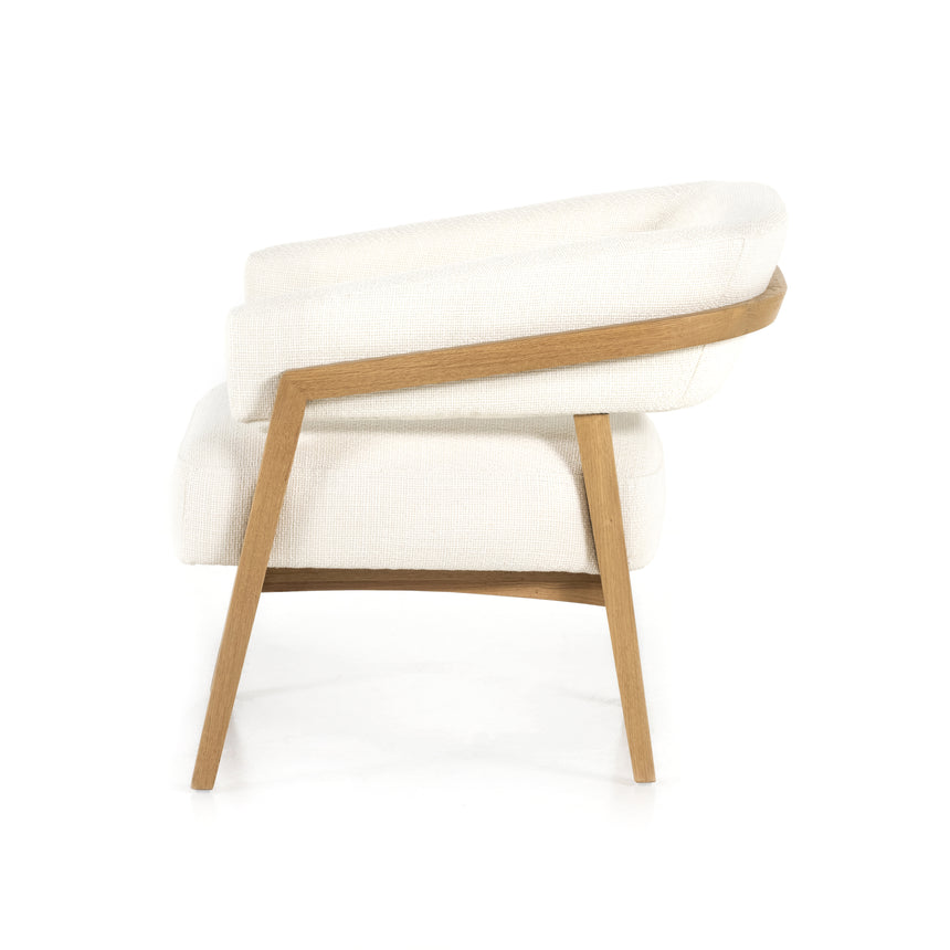 Gibson White Fabric with Light Honey Nettlewood | Dexter Chair | Valley Ridge Furniture