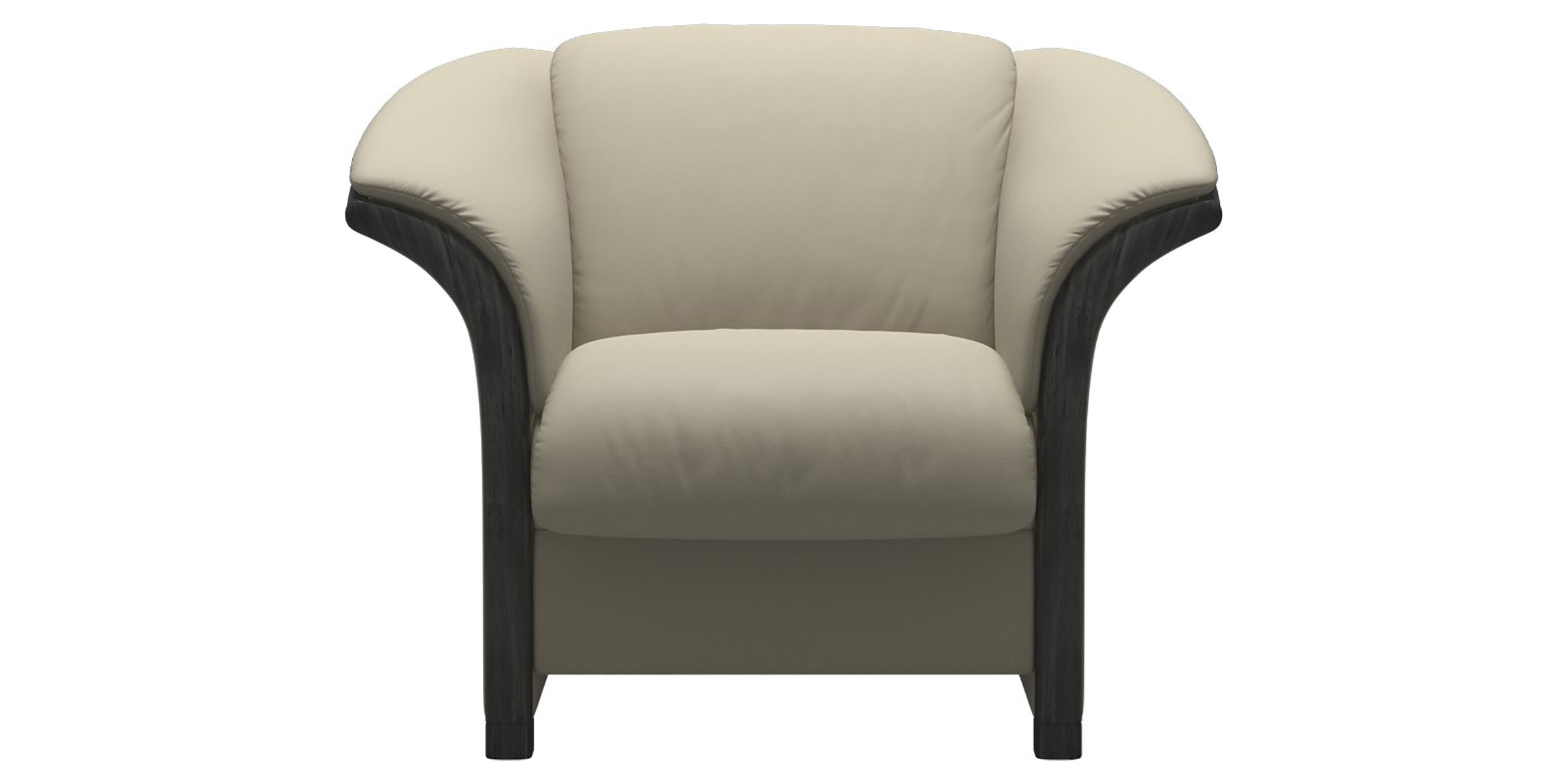 Paloma Leather Light Grey and Grey Arm Trim | Stressless Manhattan Chair | Valley Ridge Furniture