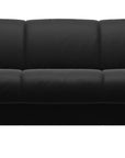 Paloma Leather Black and Brown Arm Trim | Stressless Manhattan Sofa | Valley Ridge Furniture